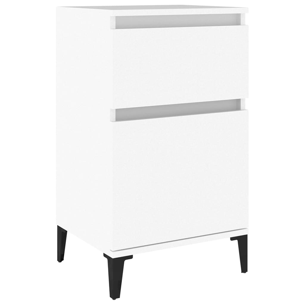 Nattbord Sengbord Hvit 40x35x70 cm