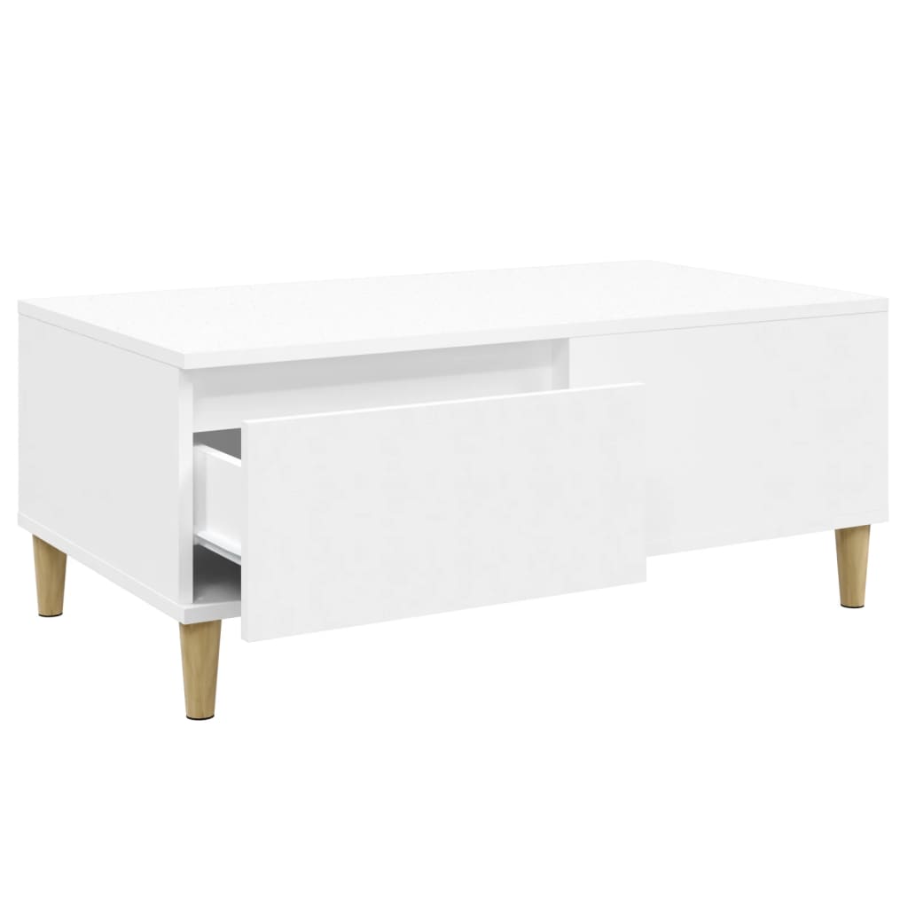 Salongbord Sofabord Hvit 90x50x36,5 cm