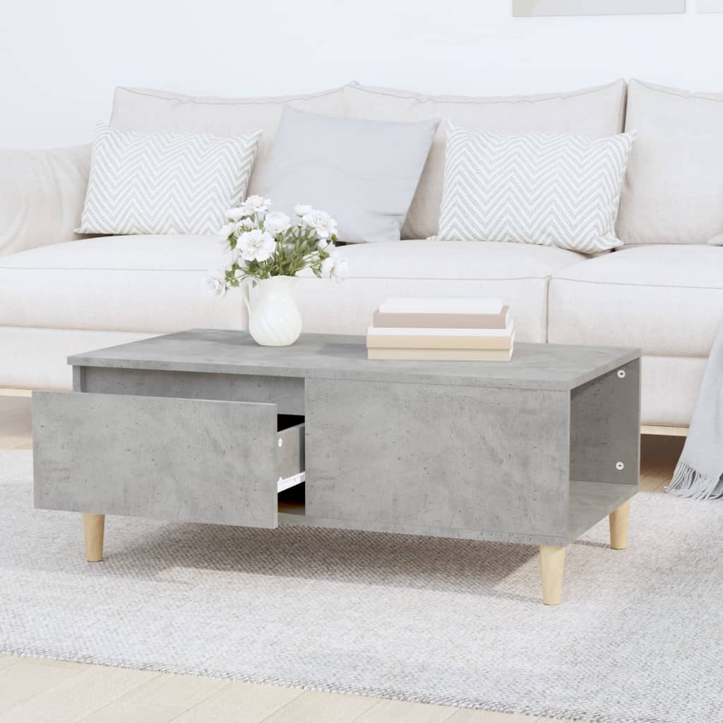 Salongbord Sofabord Betonggrå 90x50x36,5 cm