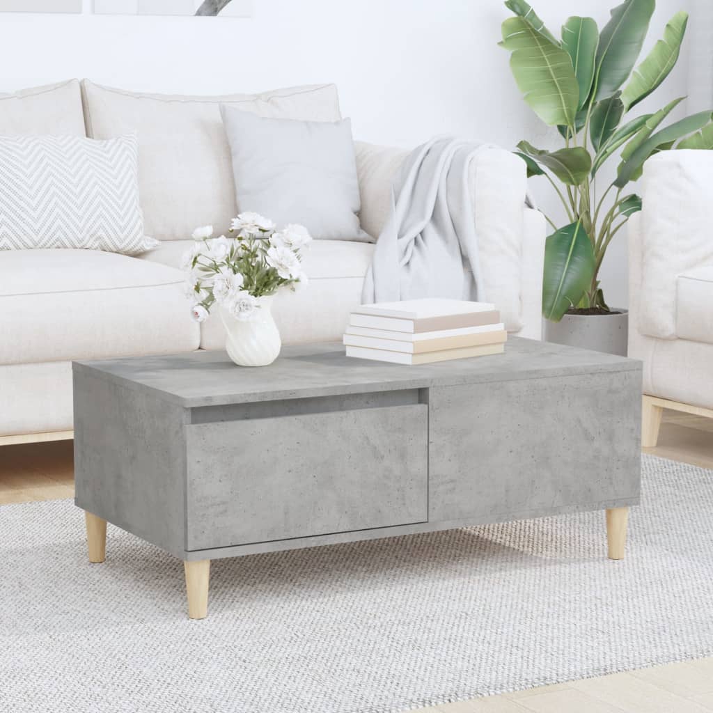 Salongbord Sofabord Betonggrå 90x50x36,5 cm