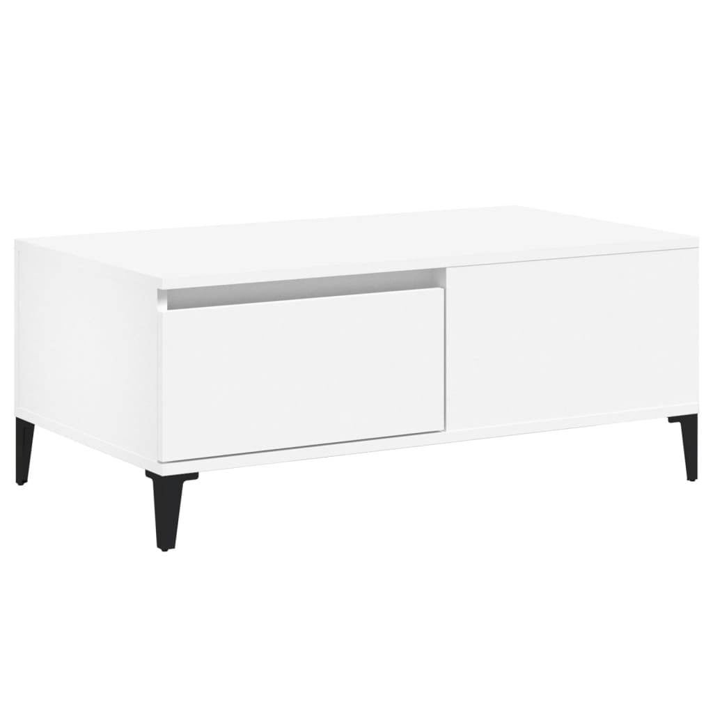 Salongbord Sofabord Hvit 90x50x36,5 cm