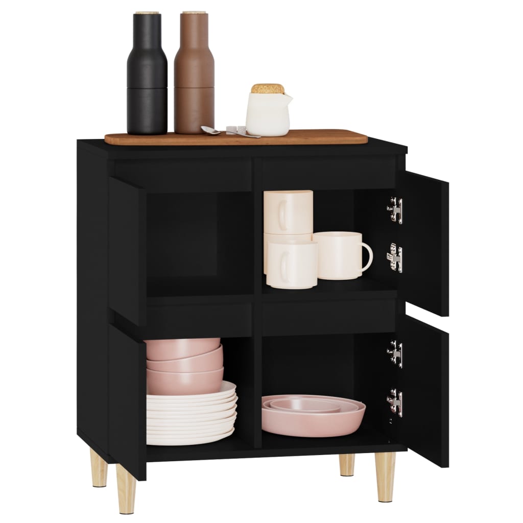 Kommode Svart 60x35x70 cm
