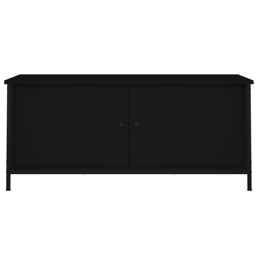 TV-Møbel Svart TV-benk med dører 102x35x45 cm