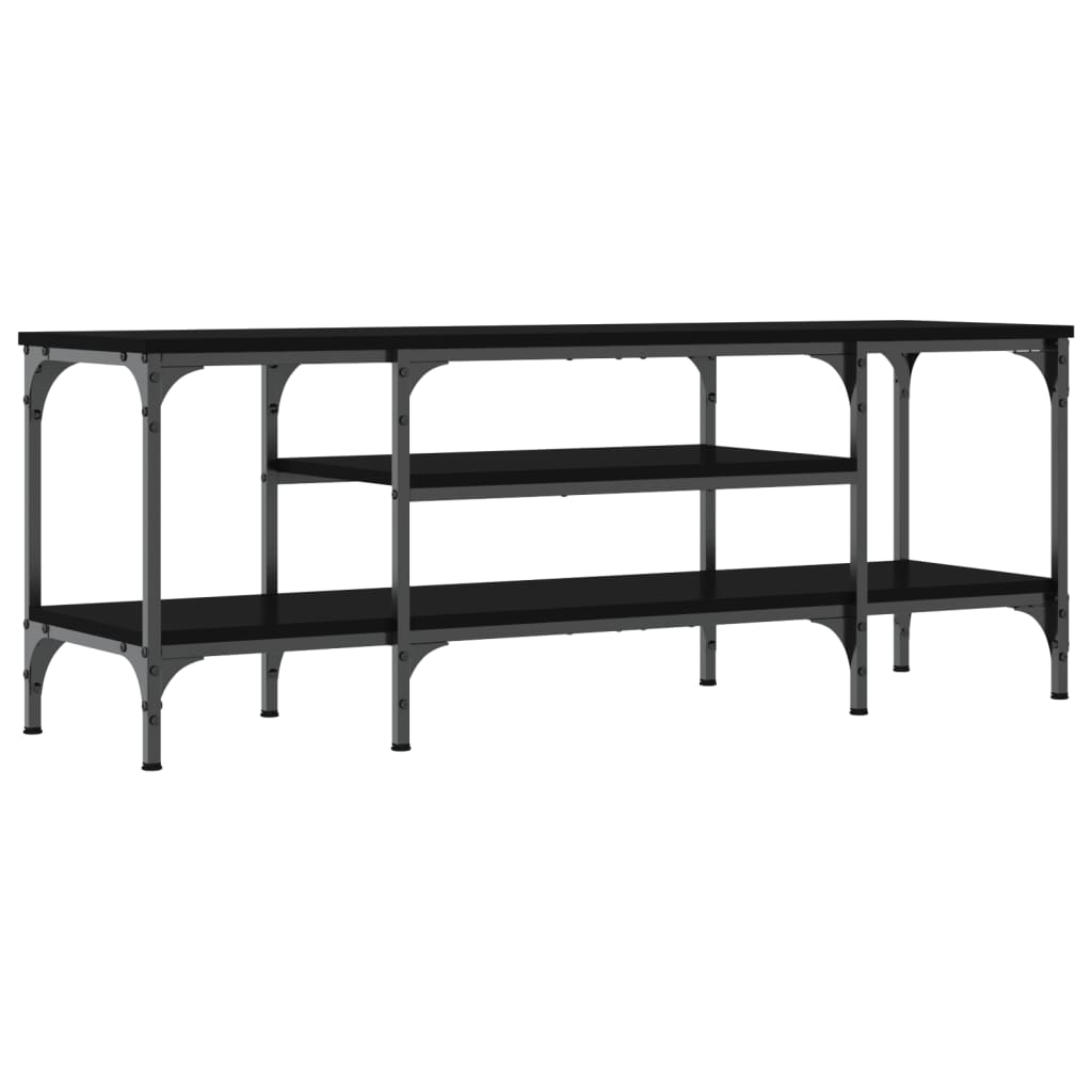 TV-Møbel Svart Tv-benk 121x35x45 cm og jern