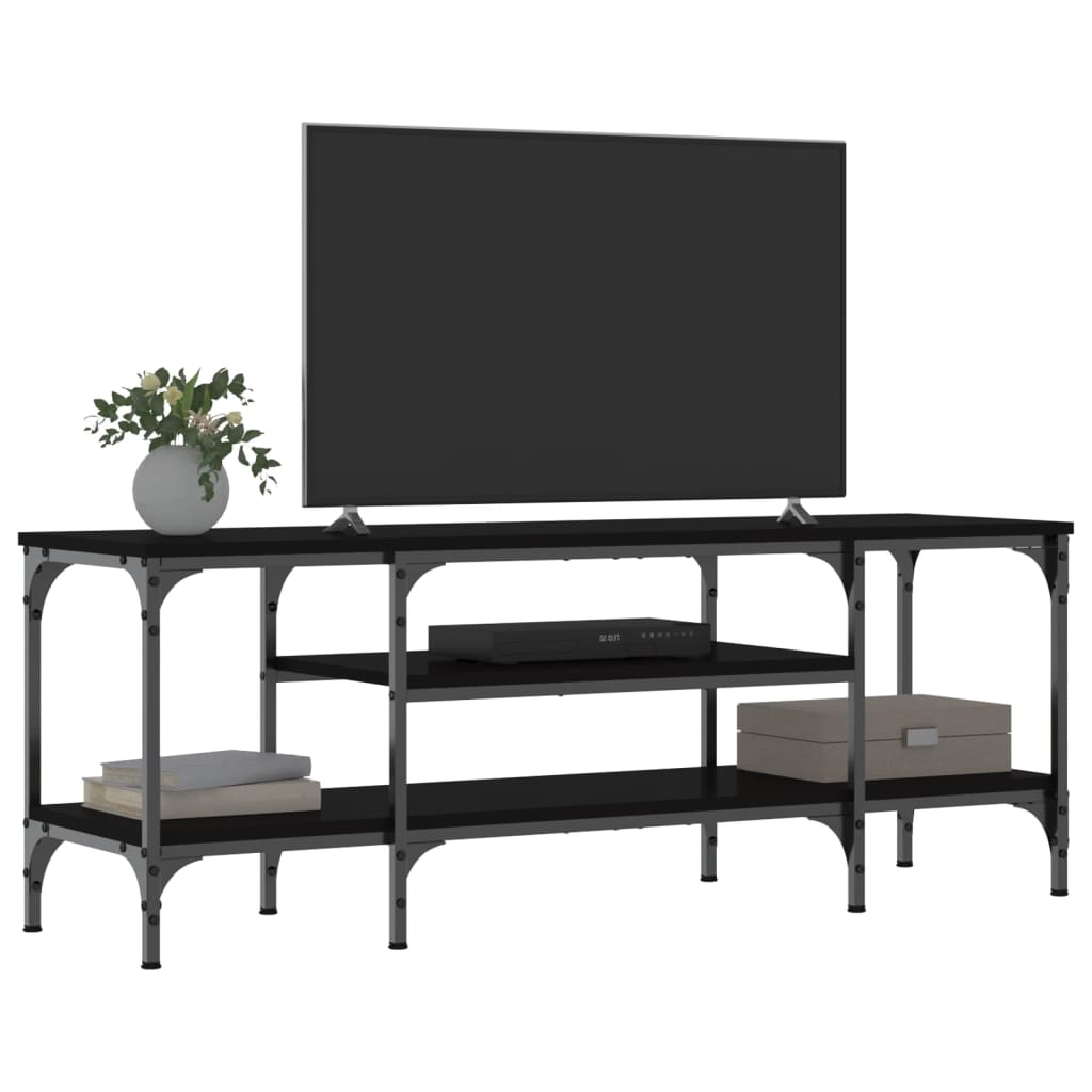 TV-Møbel Svart Tv-benk 121x35x45 cm og jern