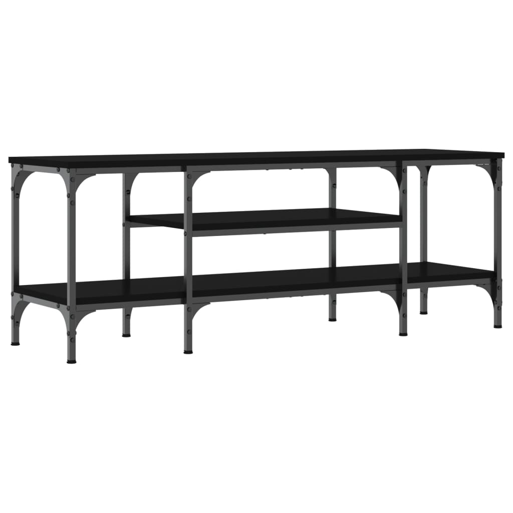 TV-Møbel Svart Tv-benk 121x35x45 cm og jern