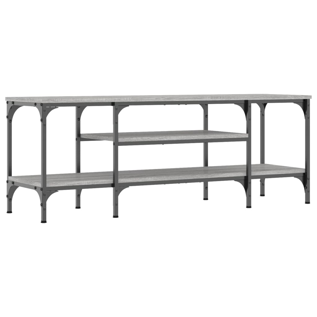 TV-Møbel Sonoma Grå Tv-benk 121x35x45 cm og jern