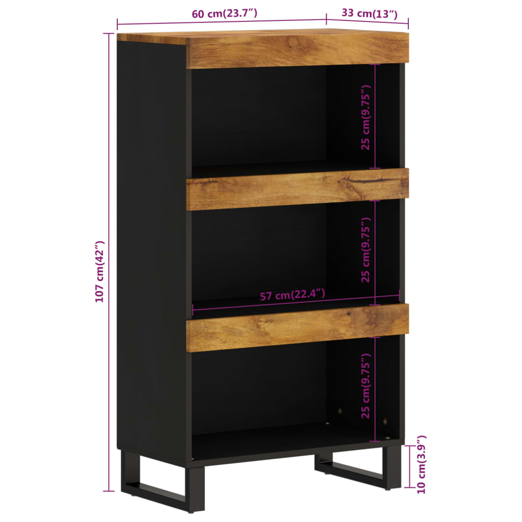 Skap Tre 60x33x107 cm heltre mango