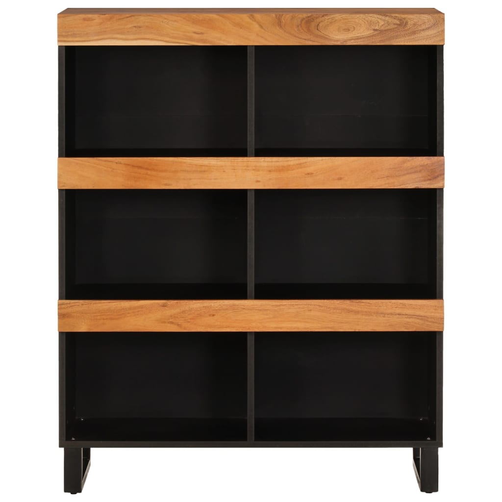Skap Svart 85x33x107 cm heltre akasie