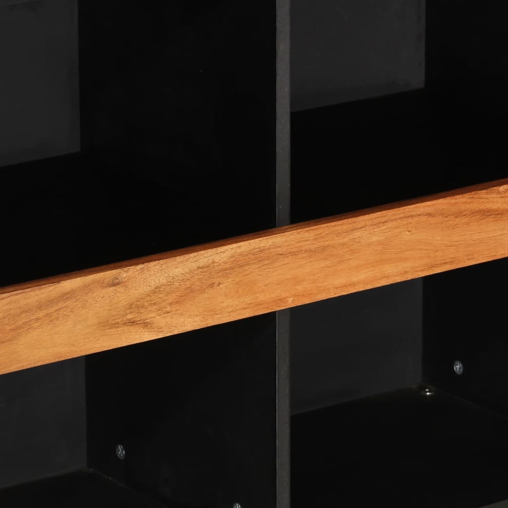 Skap Svart 85x33x107 cm heltre akasie