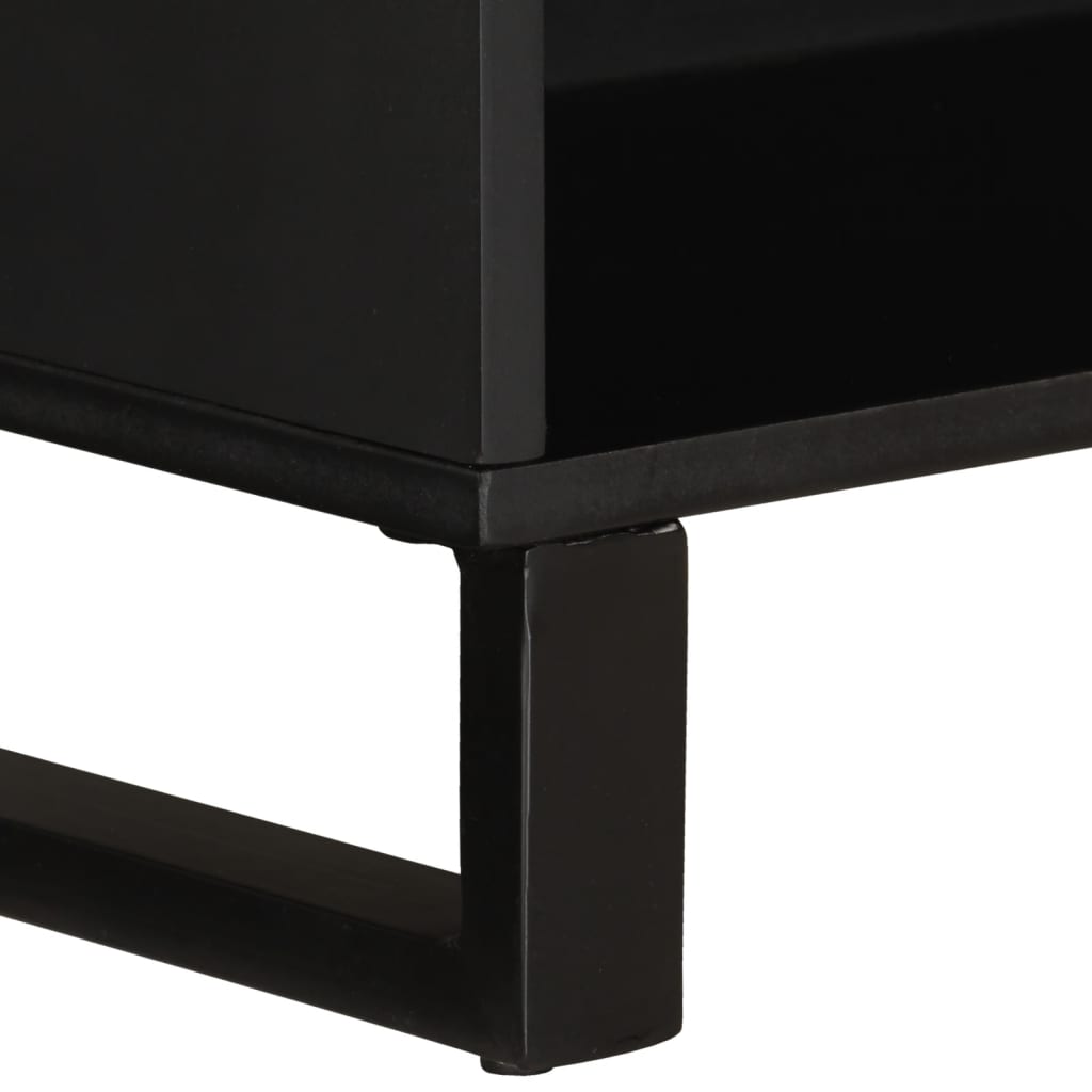 Skap Svart 85x33x107 cm heltre akasie