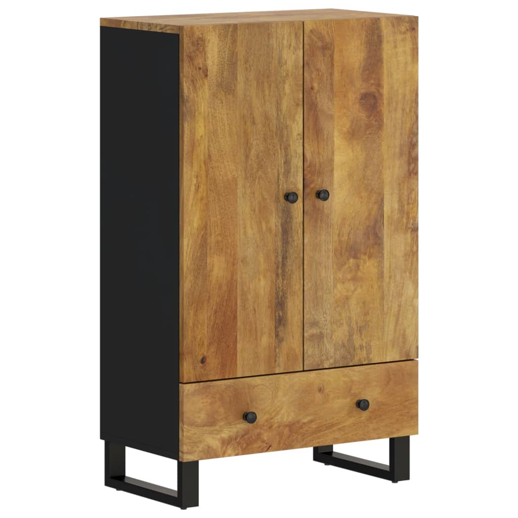 Skap heltre mango med skuff 60x33x100 cm jern