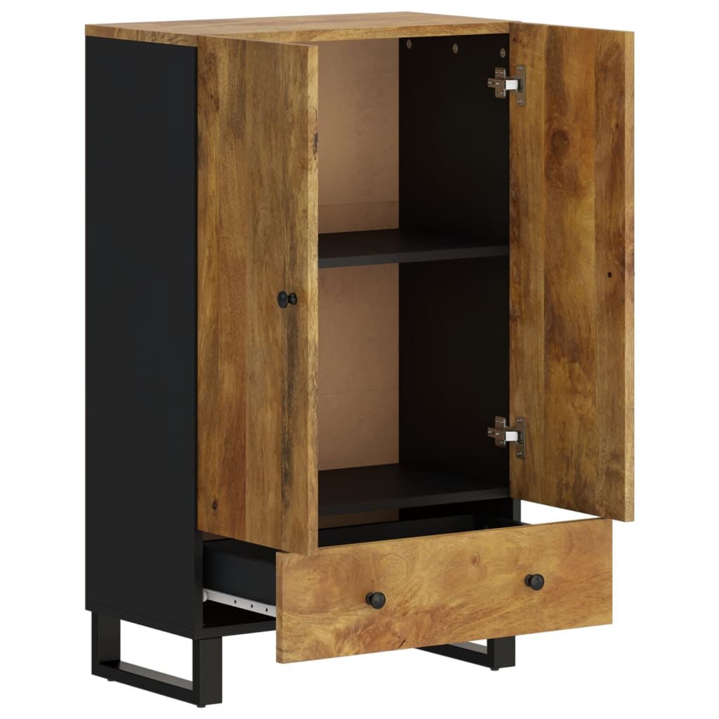 Skap heltre mango med skuff 60x33x100 cm jern