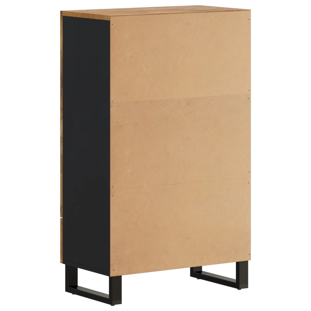 Skap heltre mango med skuff 60x33x100 cm jern