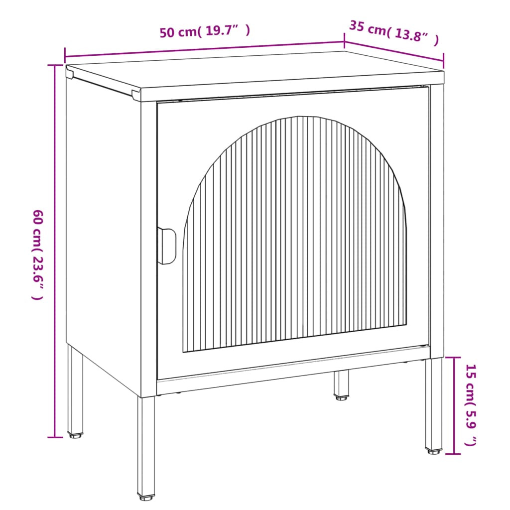 Nattbord Sengbord DIV. Sengbord Svart 50x35x60 cm glass