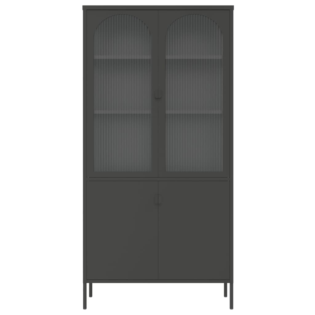 Skap Svart 90x40x180 cm glass