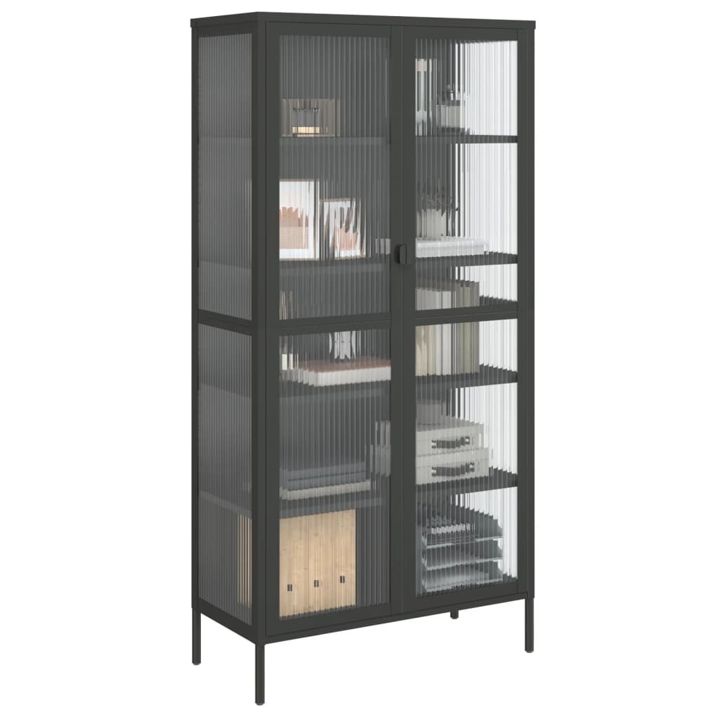 Skap Svart 85x40x180 cm glass