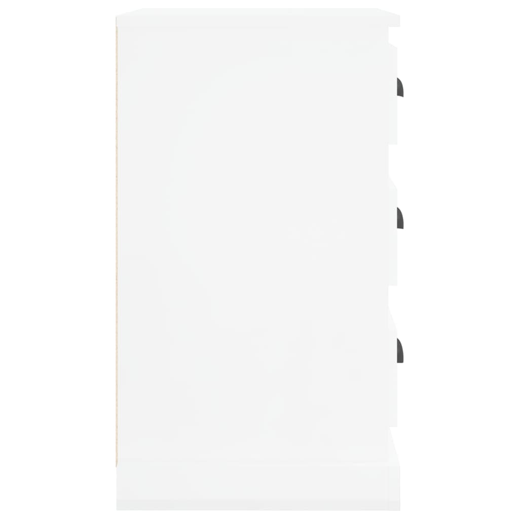 Nattbord Sengbord Høyglans Hvit 39x39x67 cm