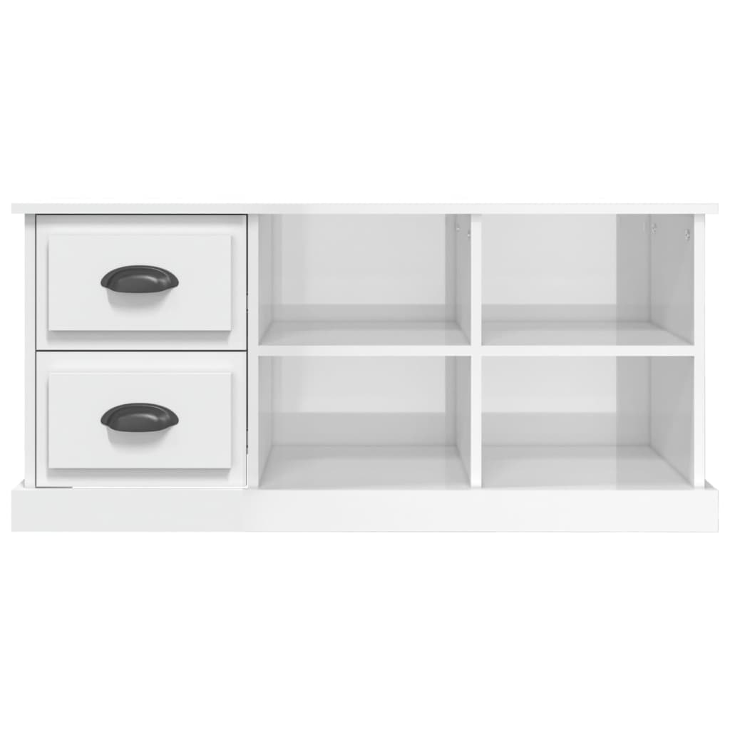 TV-Møbel Høyglans Hvit TV-benk 102x35,5x47,5 cm