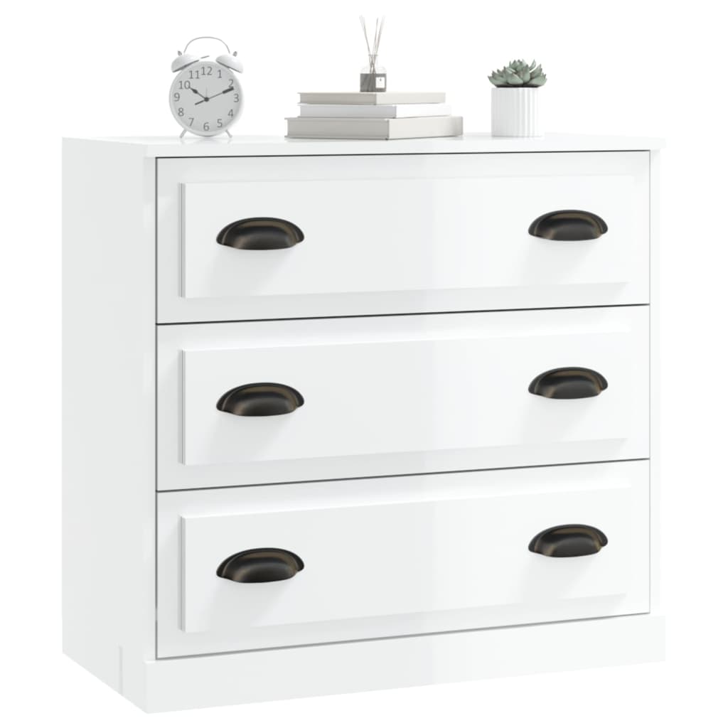 Skjenk Høyglans Hvit 70x35,5x67,5 cm
