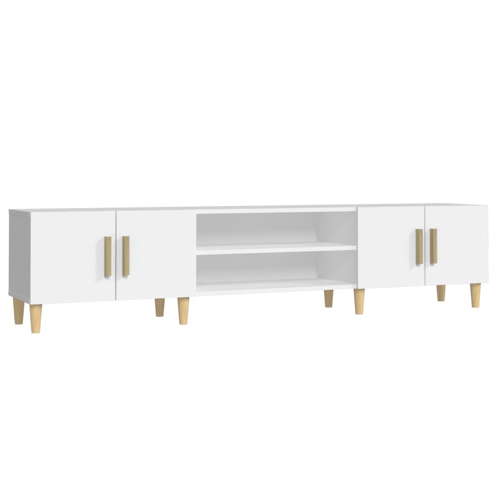 TV-Møbel Hvit TV-benk 180x31,5x40 cm