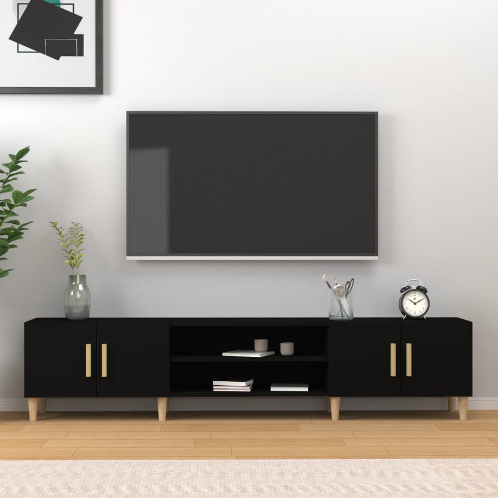 TV-Møbel Svart TV-benk 180x31,5x40 cm