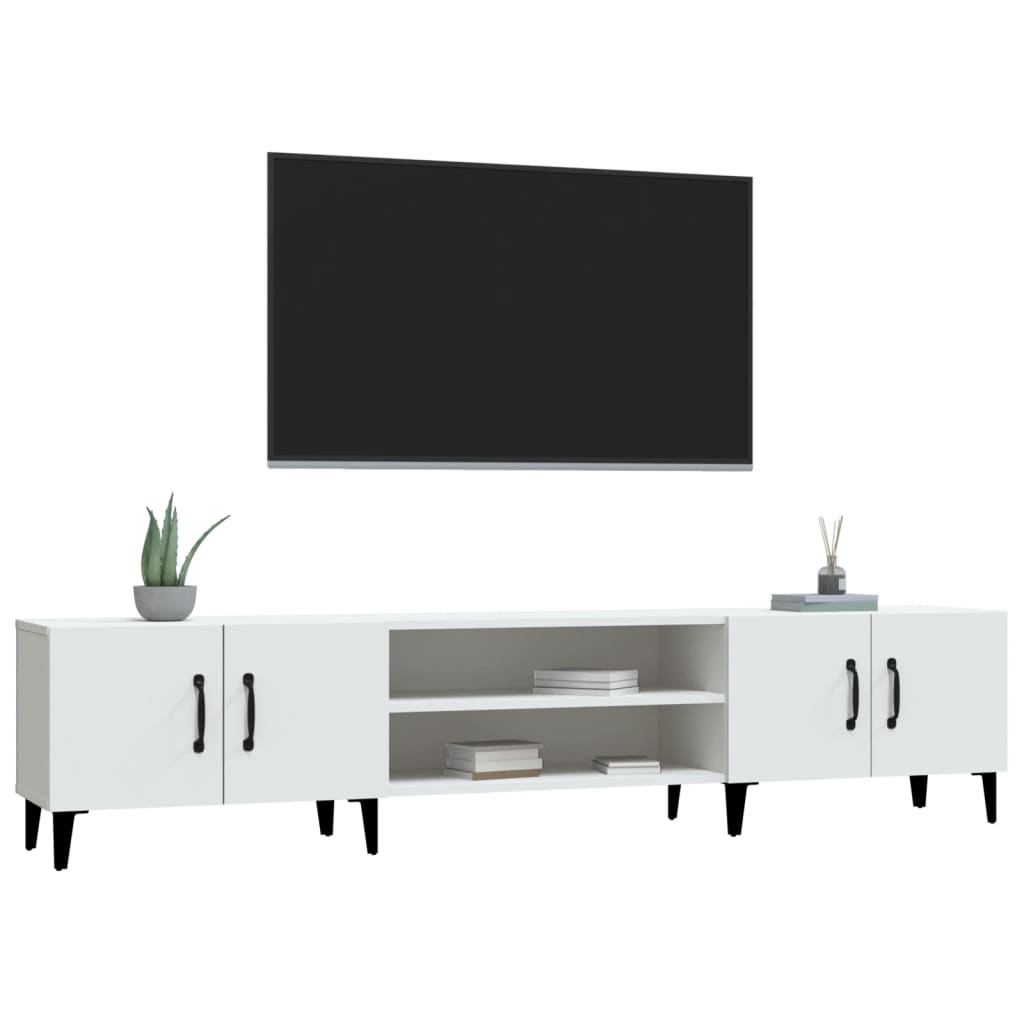 TV-Møbel Hvit TV-benk 180x31,5x40 cm