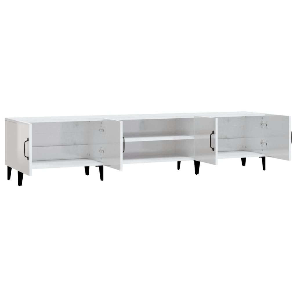 TV-Møbel Høyglans Hvit Tv-benk 180x31,5x40 cm