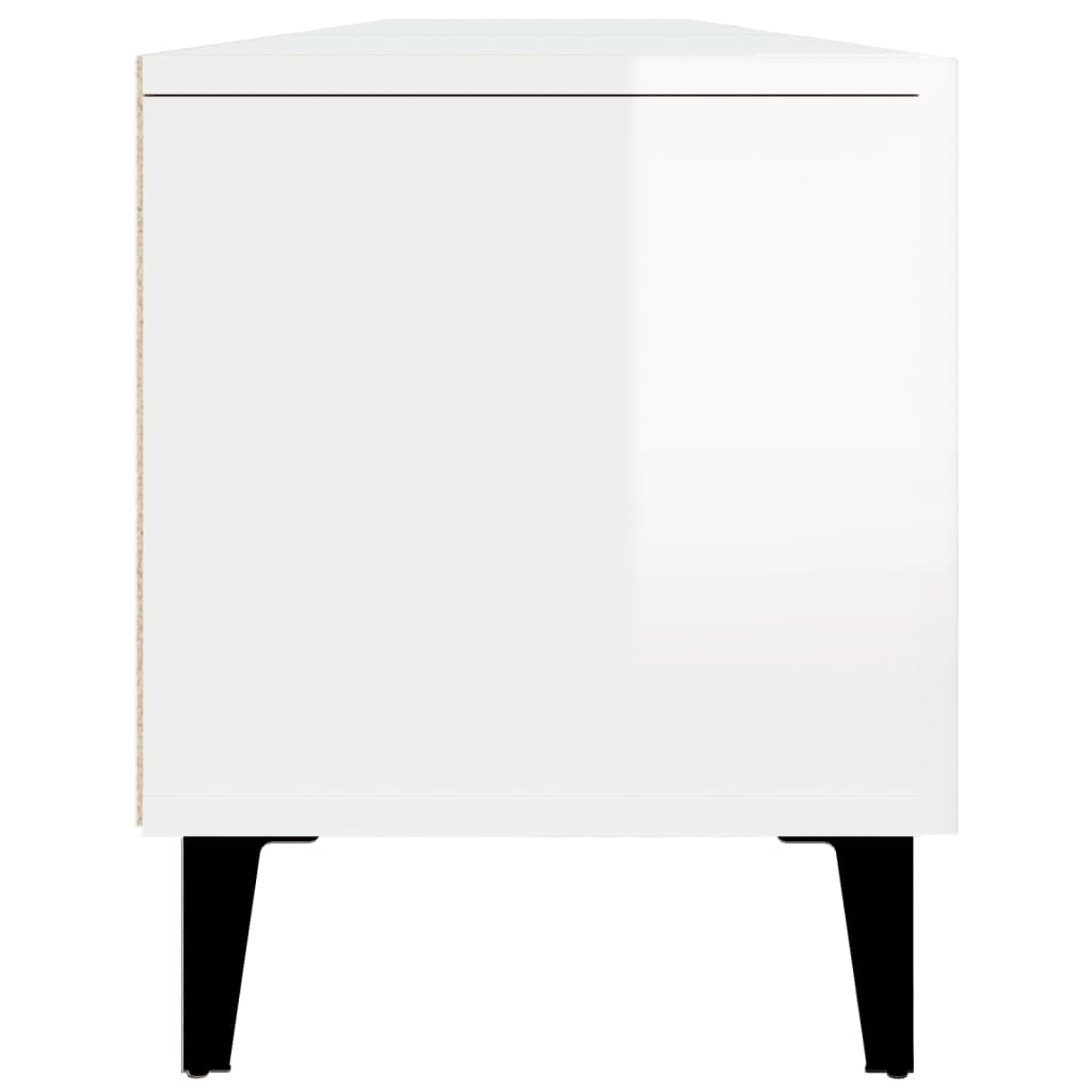 TV-Møbel Høyglans Hvit Tv-benk 180x31,5x40 cm