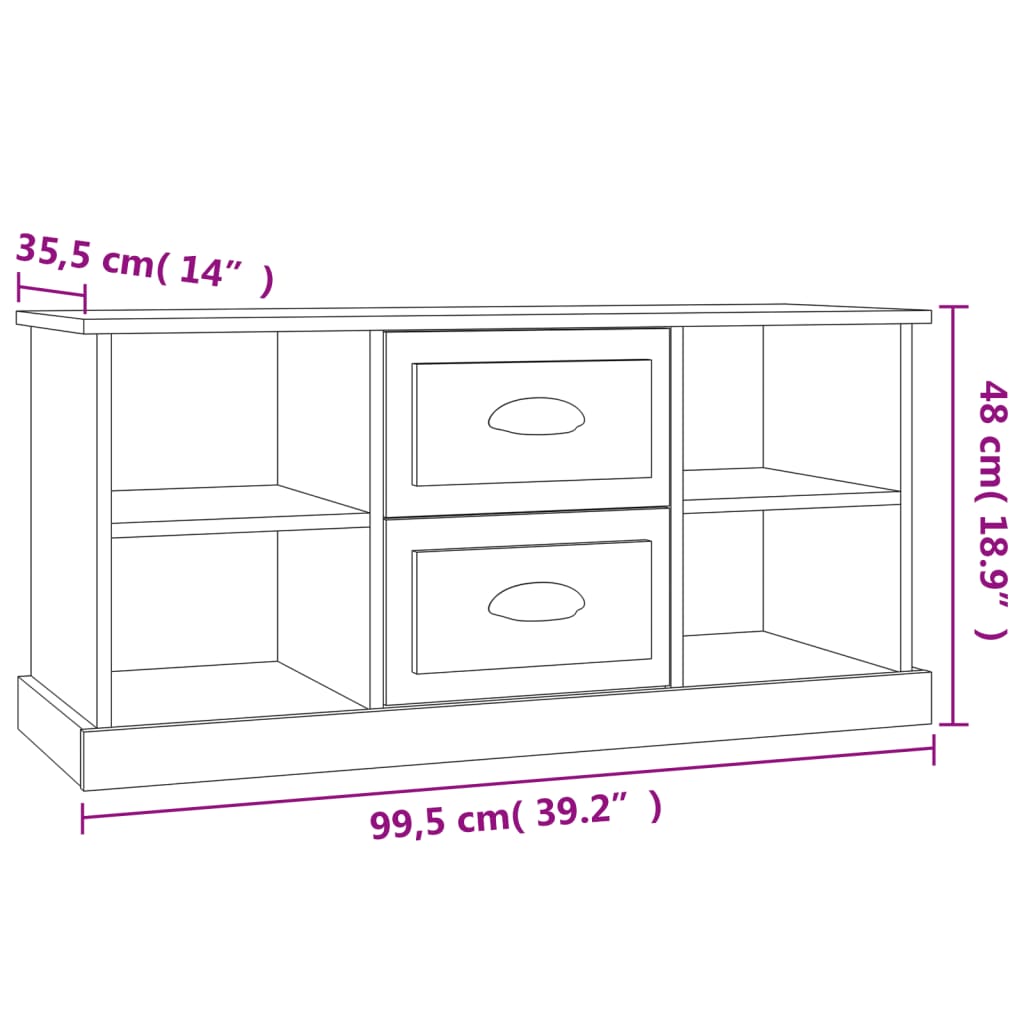 TV-Møbel Sonoma Eik TV-benk 99,5x35,5x48 cm