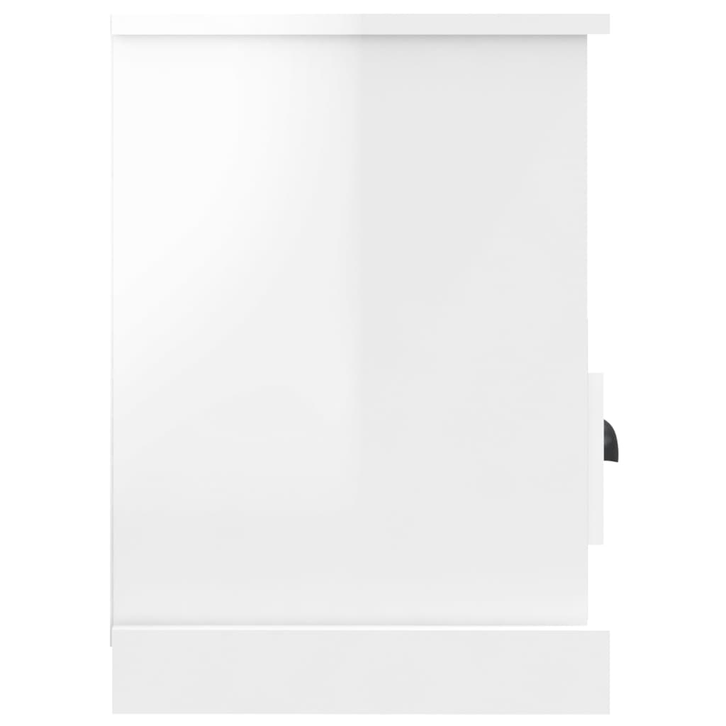 TV-Møbel Høyglans Hvit Tv-benk 80x35x50 cm