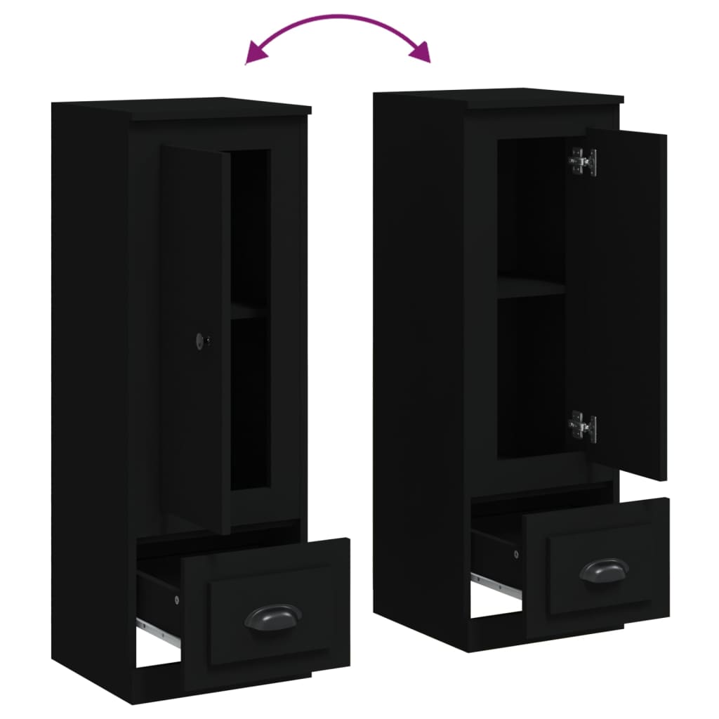 Skap Svart 36x35,5x103,5 cm