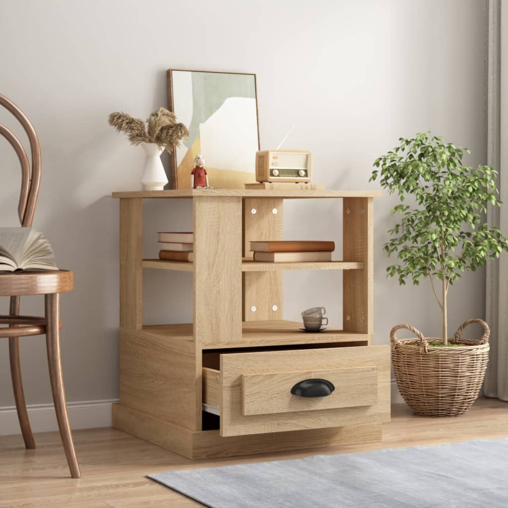 Sidebord sonoma eik 50x50x60 cm konstruert tre