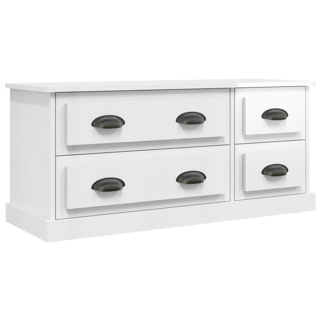TV-Møbel Høyglans Hvit TV-benk 100x35,5x45 cm