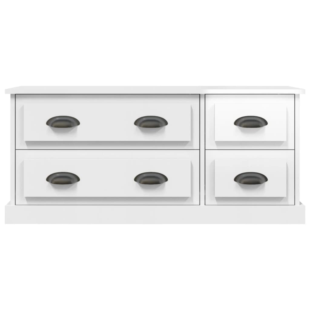 TV-Møbel Høyglans Hvit TV-benk 100x35,5x45 cm