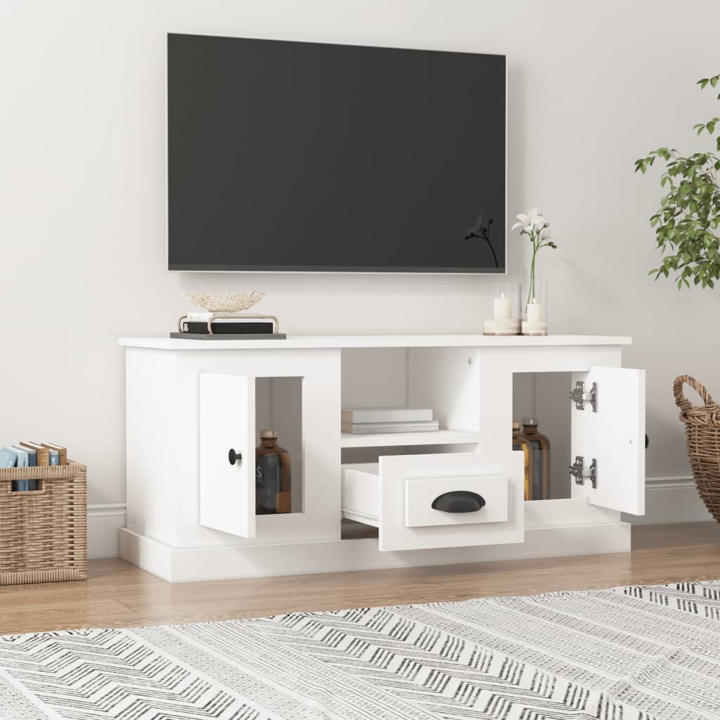 TV-Møbel Hvit TV-benk 100x35,5x45 cm