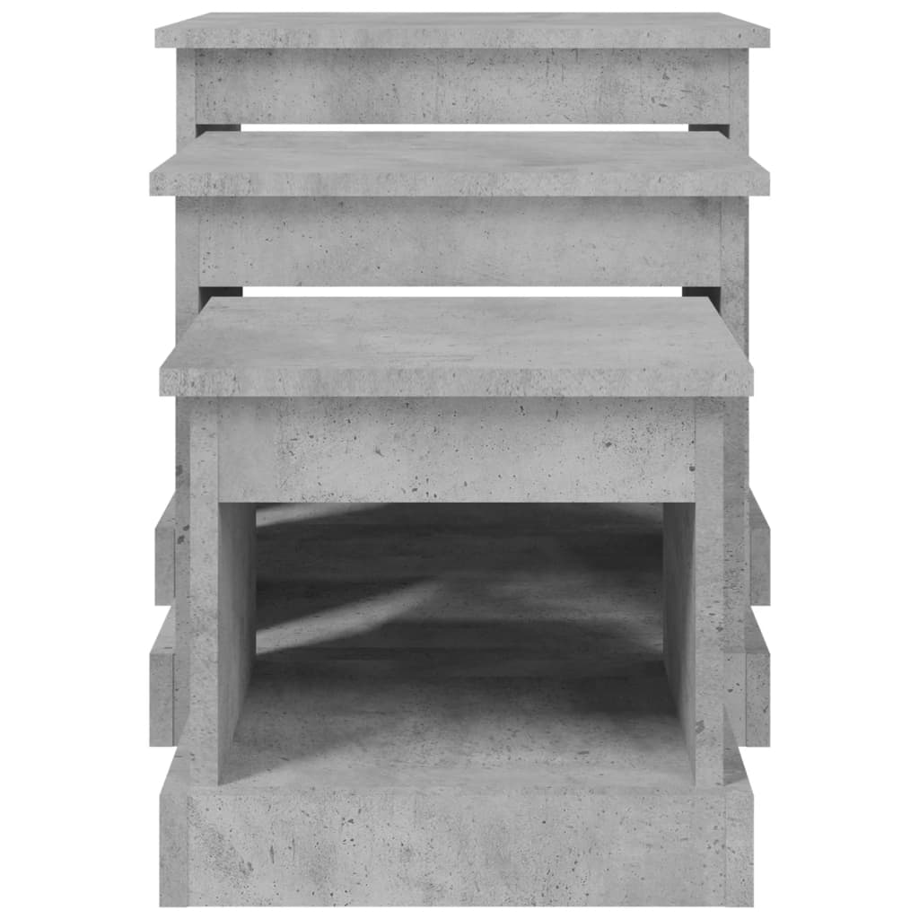 Salongbord Sofabord Betonggrå 3 stk
