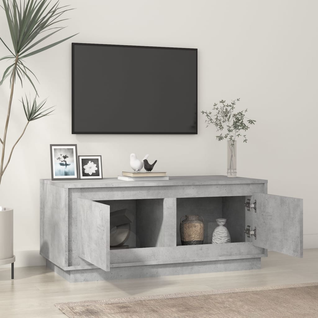 Salongbord Sofabord Betonggrå 102x50x44 cm