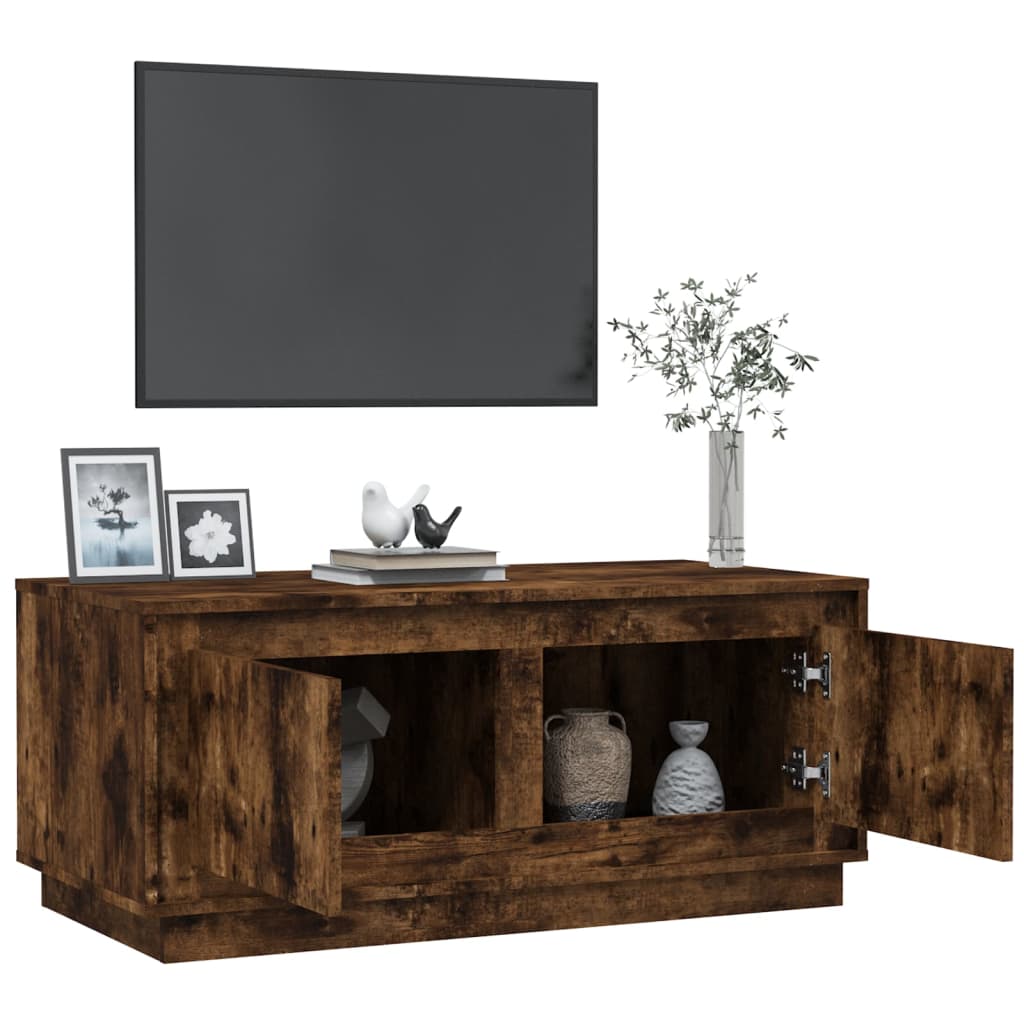 Salongbord Sofabord Røkt Eik 102x50x44 cm