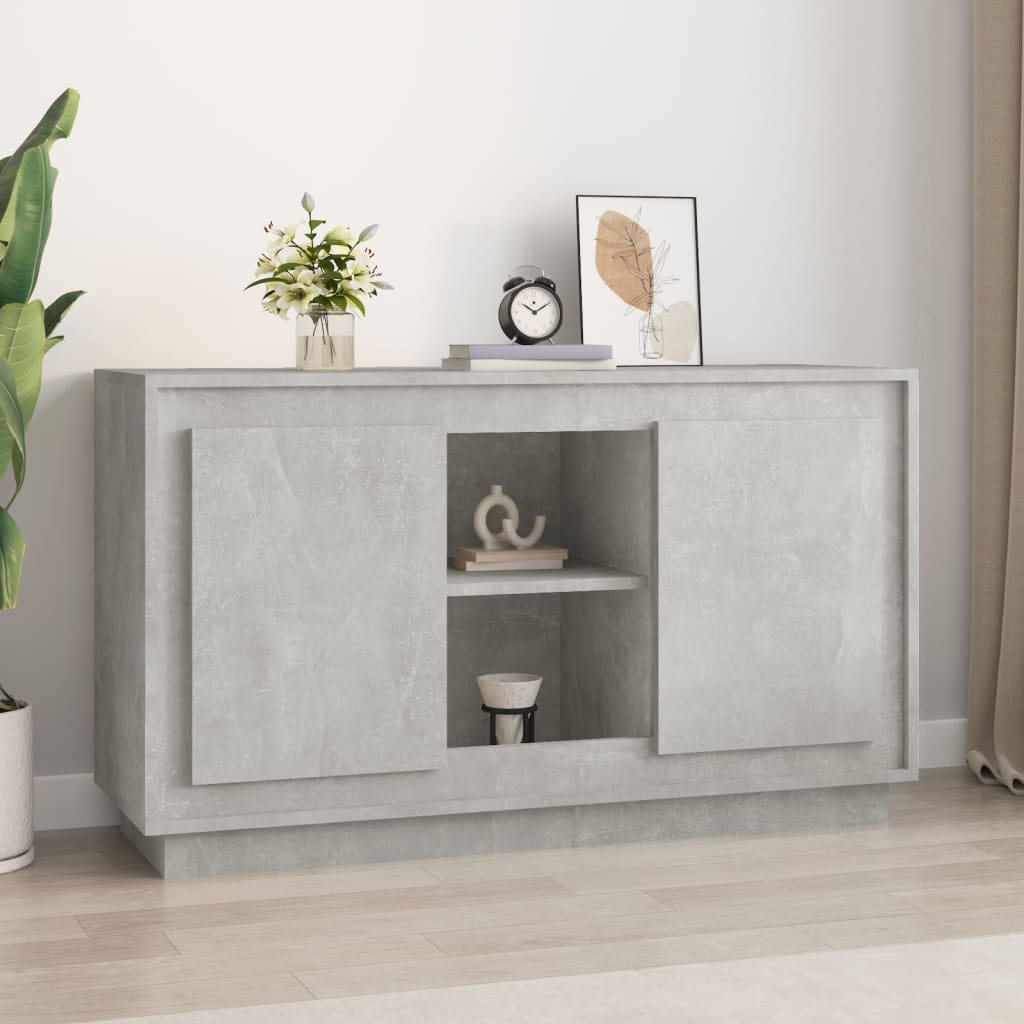 Kommode Betonggrå 102x35x60 cm