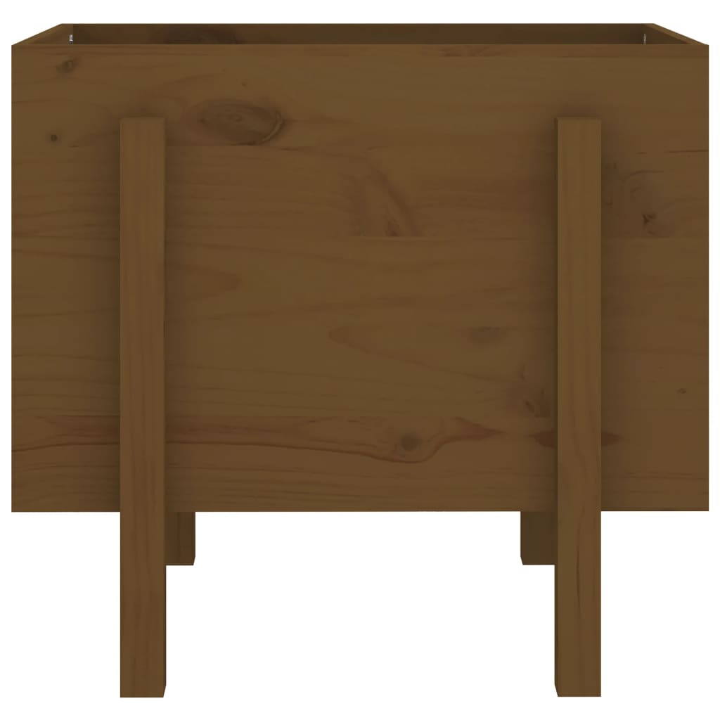 Utendørs Blomsterkasse Plantekasse Tre Honningbrun 62x50x57 cm heltre furu