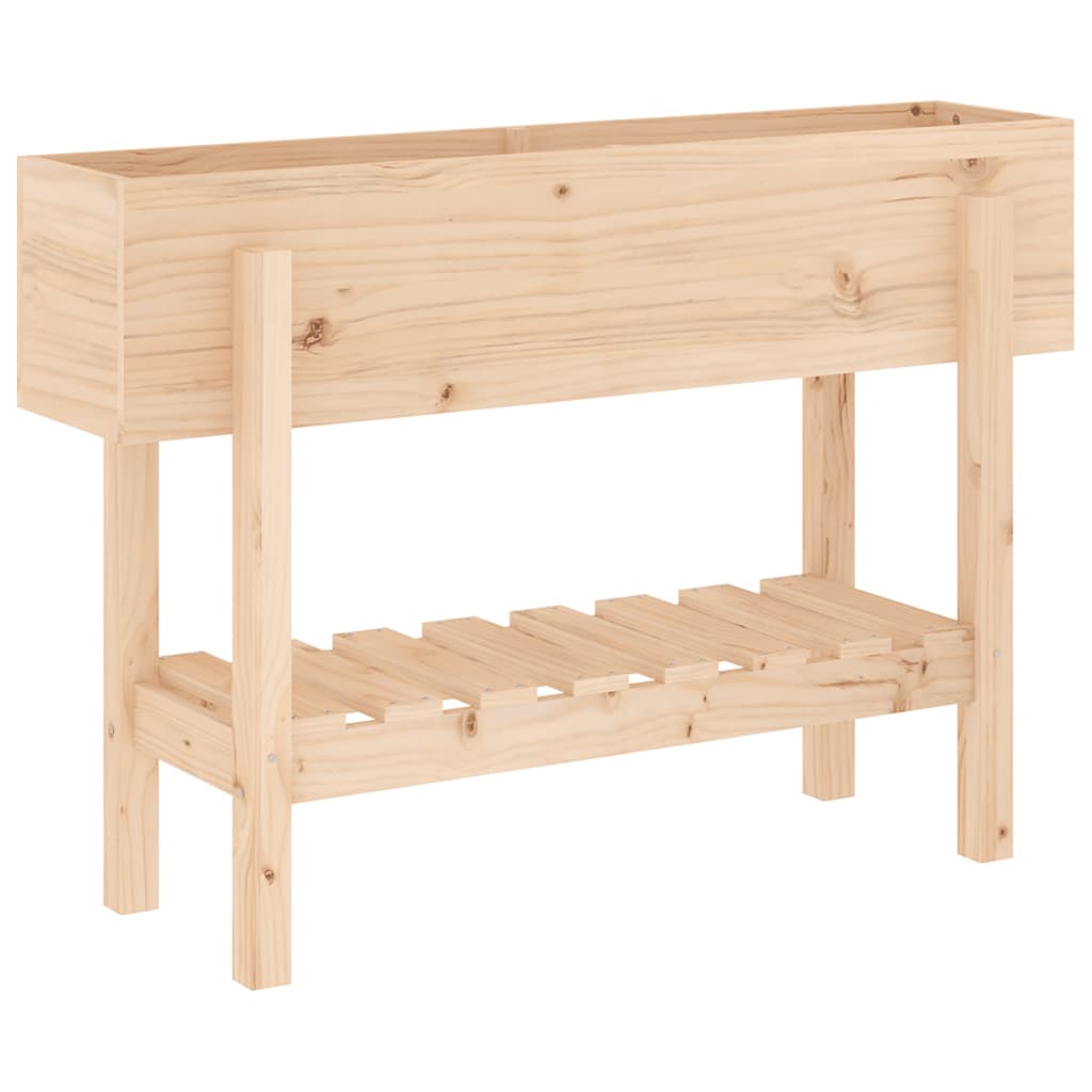 Utendørs Blomsterkasse Plantekasse Tre for hage 101x30x69 cm heltre furu