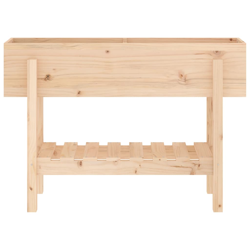 Utendørs Blomsterkasse Plantekasse Tre for hage 101x30x69 cm heltre furu