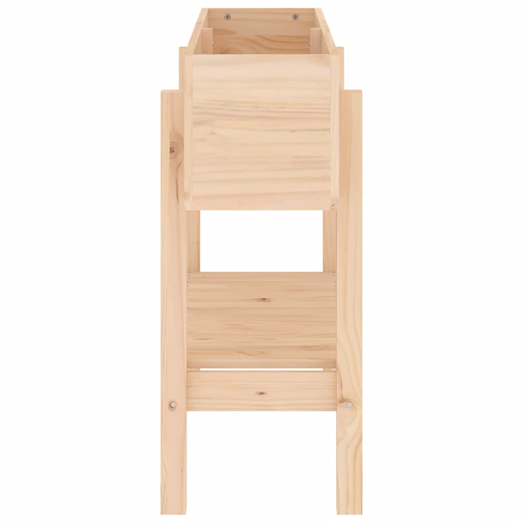Utendørs Blomsterkasse Plantekasse Tre for hage 101x30x69 cm heltre furu
