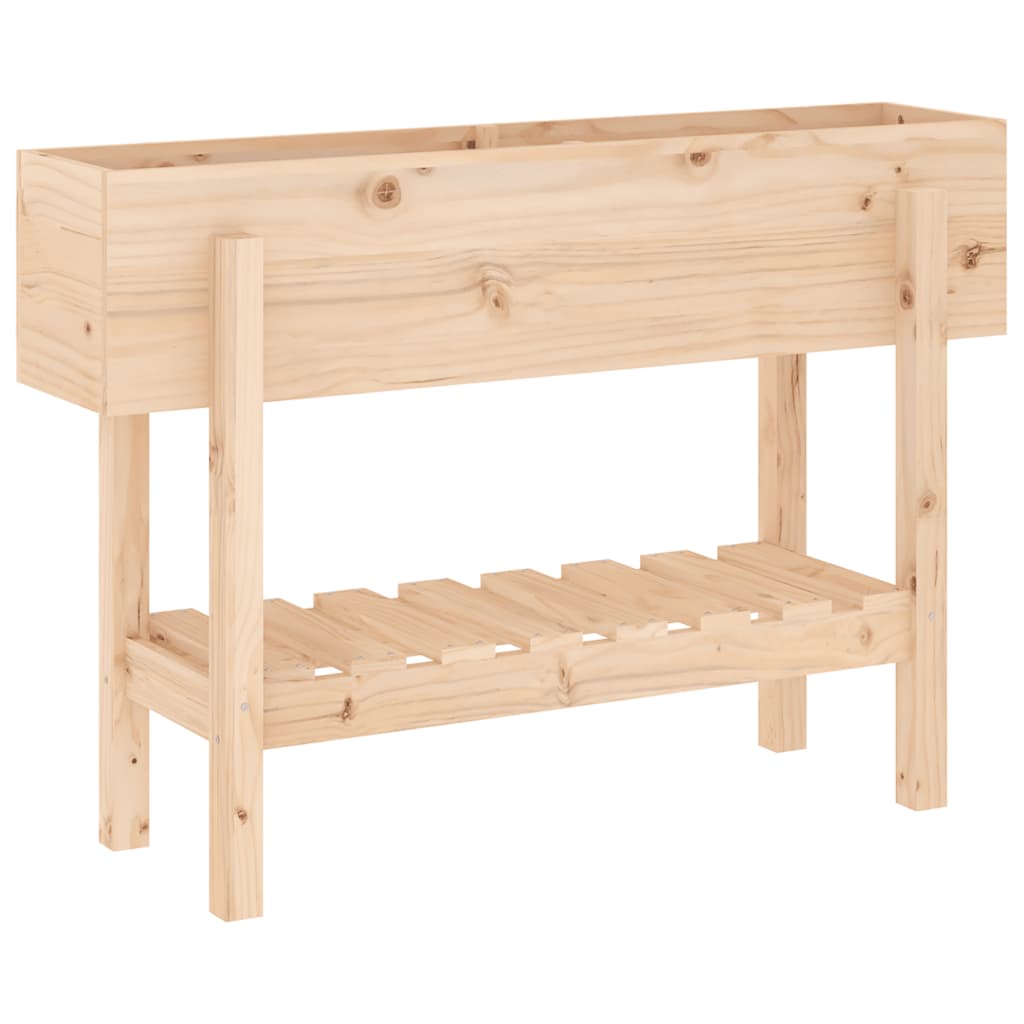 Utendørs Blomsterkasse Plantekasse Tre for hage 101x30x69 cm heltre furu