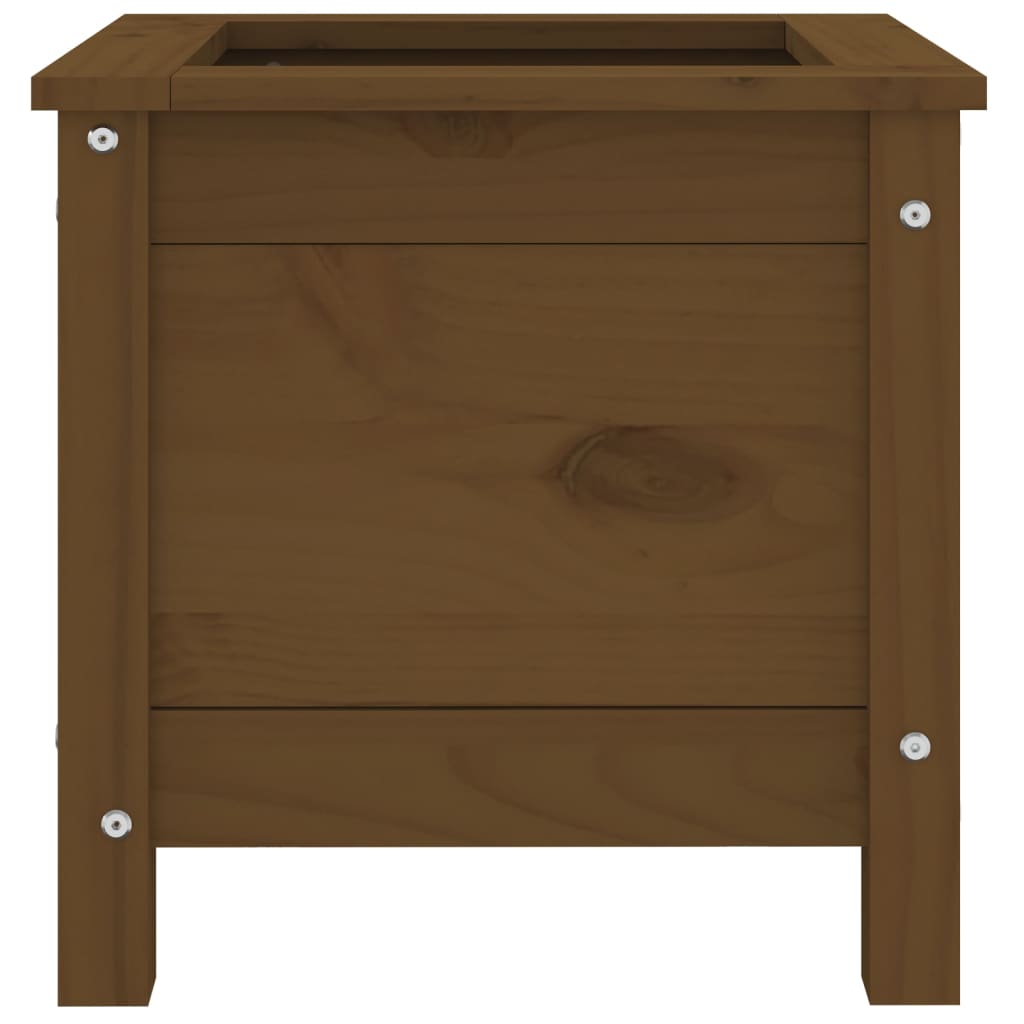 Utendørs Blomsterkasse Plantekasse Tre Honningbrun 40x40x39 cm heltre furu