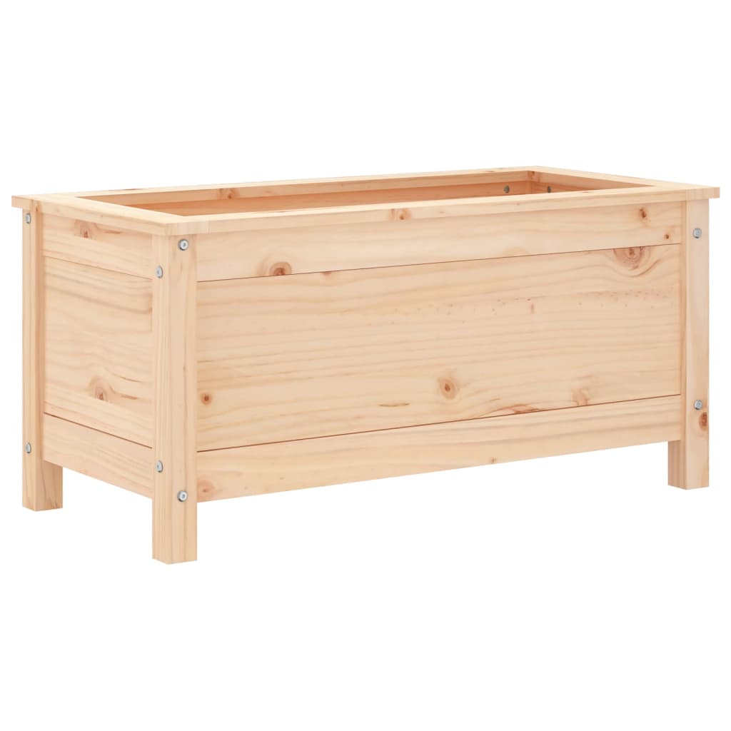 Utendørs Blomsterkasse Plantekasse Tre 82,5x40x39 cm heltre furu
