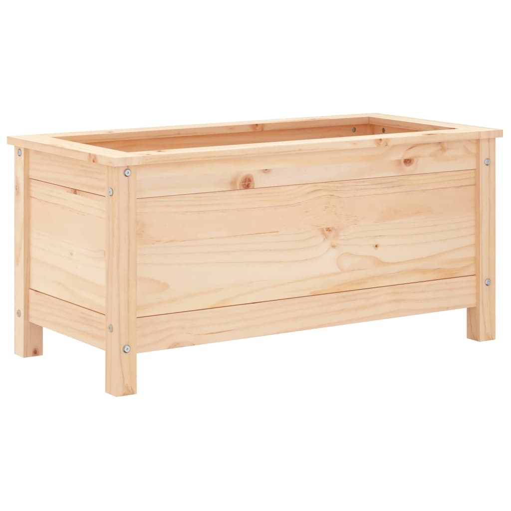 Utendørs Blomsterkasse Plantekasse Tre 82,5x40x39 cm heltre furu