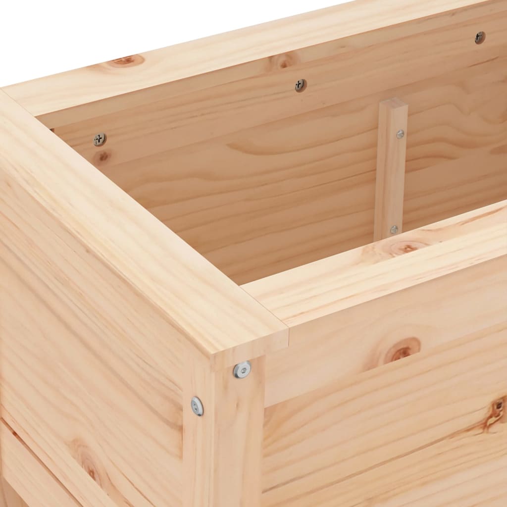 Utendørs Blomsterkasse Plantekasse Tre 82,5x40x39 cm heltre furu