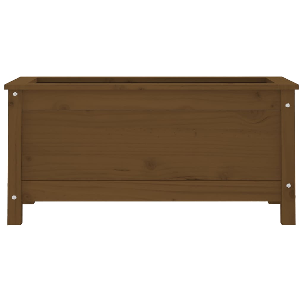 Utendørs Blomsterkasse Plantekasse Tre Honningbrun 82,5x40x39 cm heltre furu